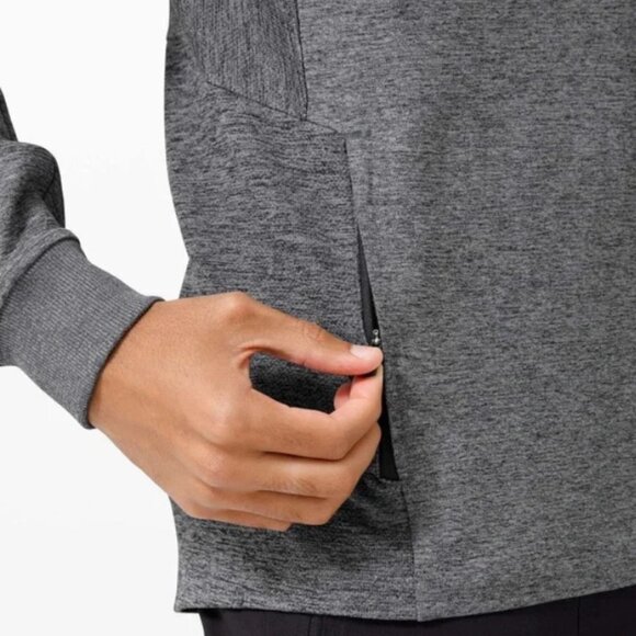 Lululemon Textured Tech Hoodie Sweatshirt Men’s XLarge Graphite Grey Double Knit - Picture 5 of 7